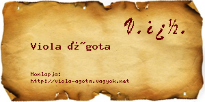 Viola Ágota névjegykártya