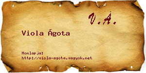 Viola Ágota névjegykártya